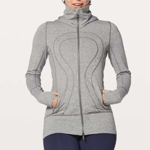 lululemon athletica Heather Gray Zip-Up Jacket
